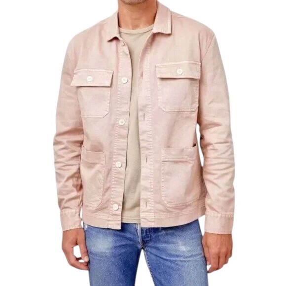 NWT Rails Men's Franklin Utility Jacket Size Medium Shacket Cotton Desert Rose - Picture 1 of 16